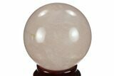Polished Rose Quartz Sphere - Madagascar #133785-1